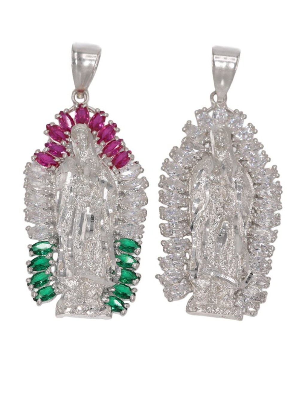 925 Sterling Silver Our Lady of Guadalupe Virgin Mary Pendant Charm